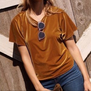 MADEWELL Velvet Butterfly Shirt Tee Gild XXL